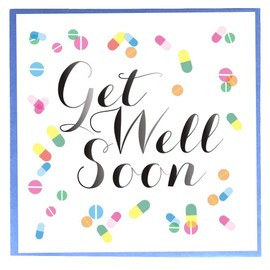 Claire Giles Quill Pills Get Well Soon Greeting Card, Multi, QUI037