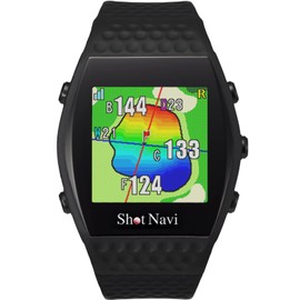 ShotNavi INFINITY (ショットナビ) BK Latest GPS Chip "M10" Green Shape Ultra-light 48g Made in Japan GPS Golf Navi Golf Distance Meter Golf Watch OK for Competition Use
