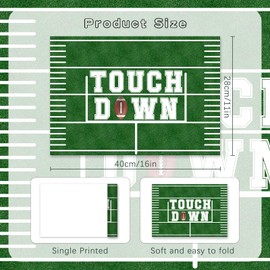 CHAROUP 50 Pack Disposable Football Paper Placemats, Football Theme Table Mats 16x11 inch Rugby Disposable Placement Mats for Outdoor Sport Theme Party Supplies Kitchen Dining Table Decoration