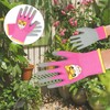 Ninnyi 3 Pairs Childrens Gardening Gloves for Age 2-5, Durable