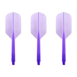 Darts Corner Condor Integrated Flight & Stem - Zero Stress - Slim - Long Clear Purple - 1 Set (3)