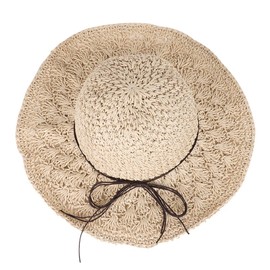 Womens Sun Straw Hat Ladies Foldable Straw Hat Wide Brim Sun Hat Bowknot Adjustable Beach Cap Elegant Bucket Hat UPF 50 UV Protection Hat Comfortable Breathable Sun Visor Hat for Outdoor Activities
