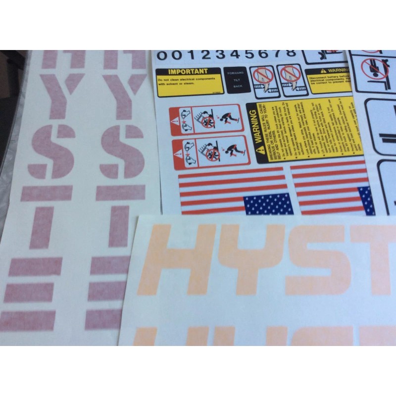 Hyster Forklift decal complete kit with safety decals Hyster S50FT