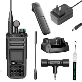 QuanSheng TK11(5) Multi-Band Walkie Talkie - 10W, NOAA Weather Alerts, 999 CH, Frequency Meter, Type-C Charging & 2500mAh Battery for Outdoor, Hiking, Emergency, Security (1Pack)