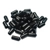 50pcs Vinyl Flexible End Caps, Rubber End Caps, Black Bolt