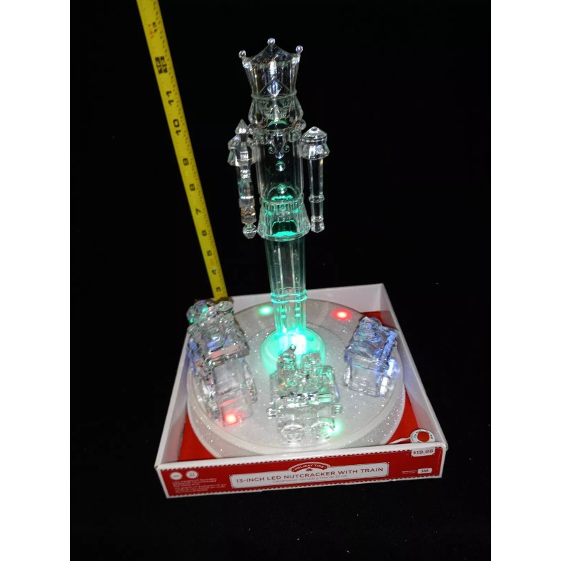 Holiday Time NUTCRACKER color changing LED LIGHT UP Animation TRAIN