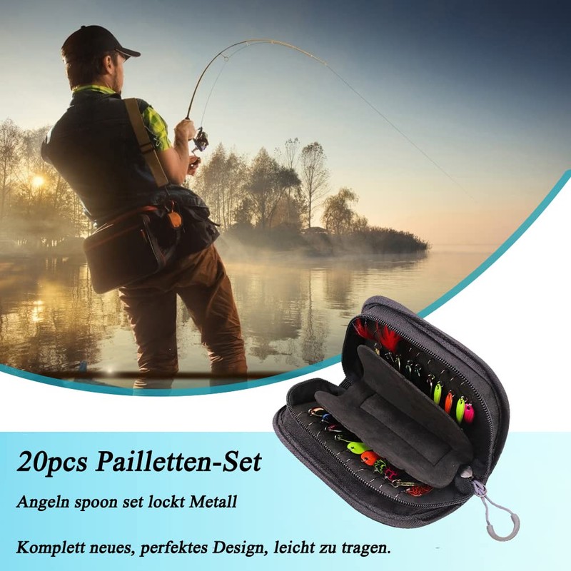 Trout Spoon Set, Artificial Bait Spinner Blinker Set, Fishing Bait