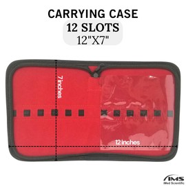 All-Purpose Faux Leather Pouch Zipper Case Versatile Molle with Protective Flap and Elastic Straps to Store Organize Sort Wide Variety of Tools, Holds 12 Instruments, 12"x7"