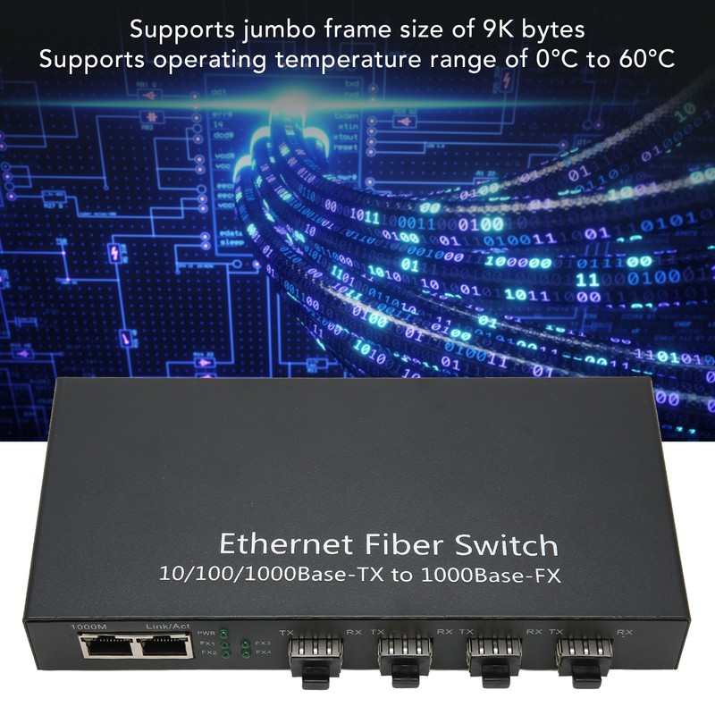 SFP Ethernet Fiber Switch Up To 120km 4 Optical Port