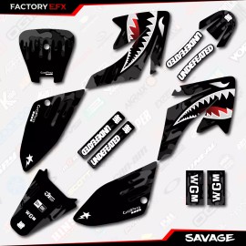 Factory EFX Black Savage Racing Graphics kit Fits 04-10 Honda Crf70 Crf80 Crf100 CRF 70 80