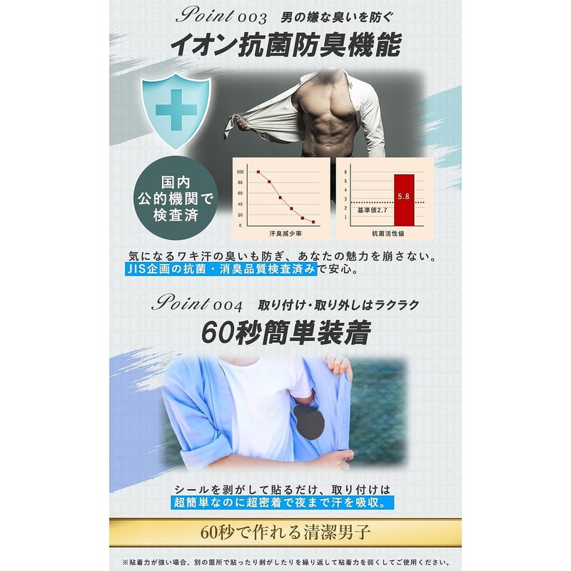 NOSTEEZ My Armpit Sweat Pad, BIG Size, Faded Pats, Faded