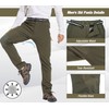 MOURCE Fleece Lined Mens Hiking Pants Zip Pockets, Winter Snow