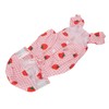 Dog Raincoat Hooded Reflective Breathable Lightweight Strawberry Patterns Puppy Rain