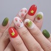 Dangling Tomato Homemade Nail Tips - Short Oval / 빵글댕글