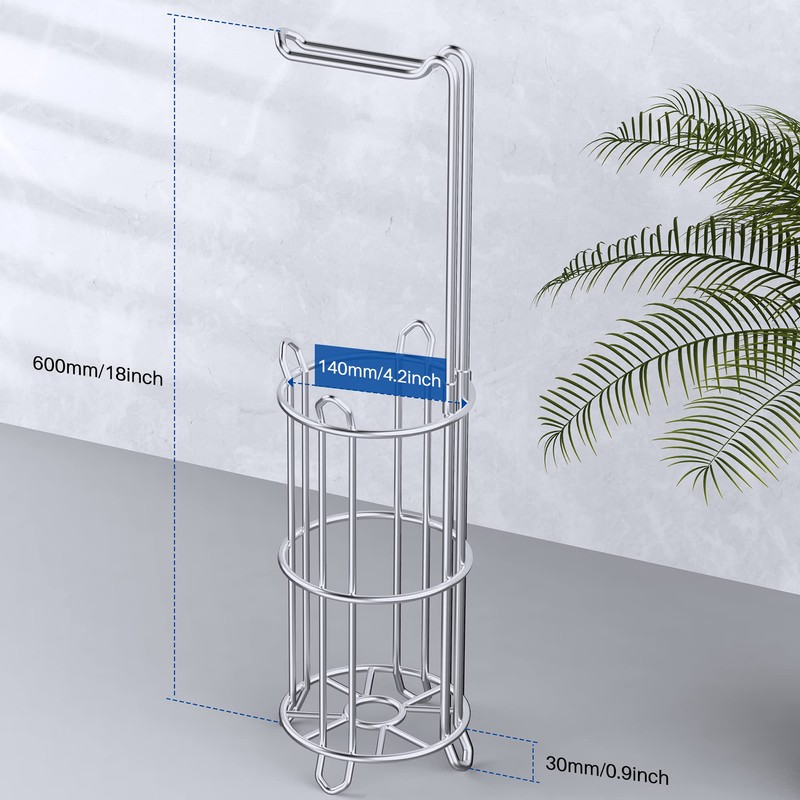 Meangood Toilet Paper Holder Stand and Tissue Paper Roll Dispenser