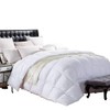 Cal King Size 1200 Thread-Count Siberian Goose Down Comforter, 100% Egyptian Cotton, White Stripe, 750FP & 50Oz