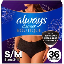 Always Discreet Boutique Incontinence Underwear, Maximum Protection, 36 ct.