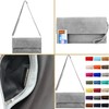 Modamoda de T151/M151 Women’s Italian Suede Leather Metallic Clutch Bag