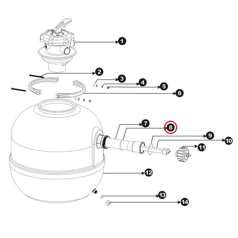 Replacement Part: SunSun CSF 500 Pond Sand Filter O-Ring 1
