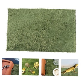 GANAZONO Washable Reptile Mat Fake Lawn Mat for Tortoise Amphibians Moisture Retaining Terrarium Bedding Lawn Shaped PET for Reptile Cages