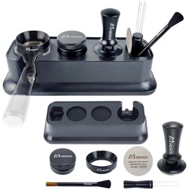 7 Pack Espresso Tamper Station&Coffee Distributor Tamper&Espresso WDT Stirrer&Coffee Tamping&Brush&Coffee Dosing Funnel&Espresso Puck Screen, Multipurpose Tools for Bar Home Office (51 mm)