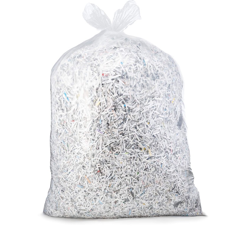 Veska 65 Gallon Clear Trash Bags, (50 Bags w/Ties) Clear