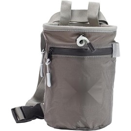 Chalk Bag for Rock Climbing Bouldering with 2 Zipper Pockets Premium Gym Chalk Bag for Weightlifting Outdoor Sports - Color: Charcoal Grey