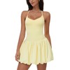 Women's Tennis Dress Spaghetti Straps Ruffle Cami Bubble Golf Dress