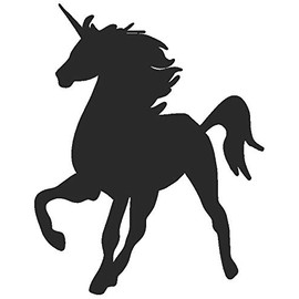 Unicorn Vinyl Decal - 11 Inches - for Walls, Windows, Doors, Vehicles - Outdoor-Grade 2.5mil Thick Vinyl - Matte Black