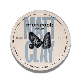 Men Rock Matt Clay - Fijación Alta - Acabado Mate - Pomada para Hombres - Arcilla para el Cabello de Fijación Fuerte - 90 ml