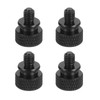 MECCANIXITY 4Pcs M5x0.8mm Aluminum Thumb Screws, 12x16mm(ODxH) Computer Case Thumb