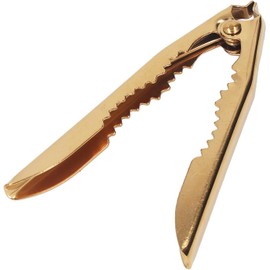 SUNGOOYUE Cascanueces Dorado, Diseño de Palanca de Abridor de Nueces de Acero Inoxidable, 68 G, Abrazadera para Galletas de Castañas y Cangrejos para Uso en Cocina, Herramienta de Fácil Agarre para