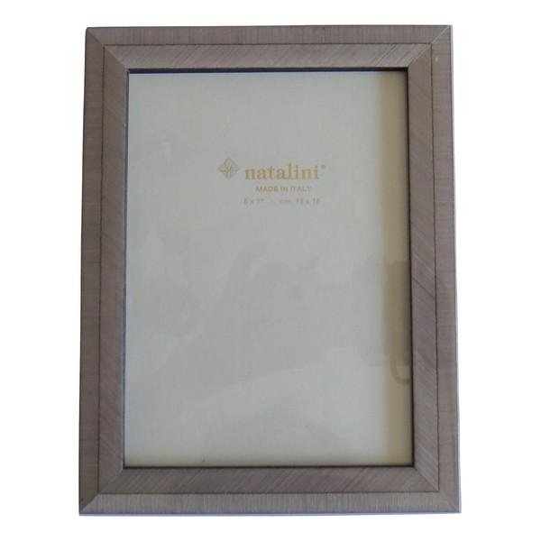 natalini Photo Frame, Wood Inlay, Picture Frame, Made in Italy, 5.1 x 7.1 inches (13 x 18 cm), 2L Size, Grigio Gray, Large