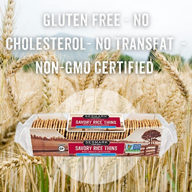Sesmark Gluten Free Rice Thins Original - Non GMO Project