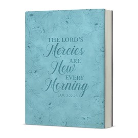 KSFFWQIN Christian Notebook Journal Bible Verse the Lord's Mercies Are New Every Morning Journal Scripture Writing Notebook Religious Gifts for Women Girls