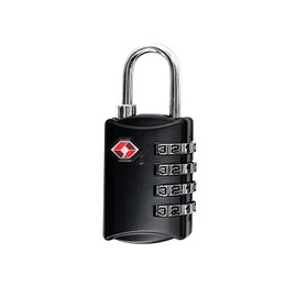 Black TSA Travel Lock Luggage Lock with 4-Digit Combination Code for Optimal Security, black, Luggage lock