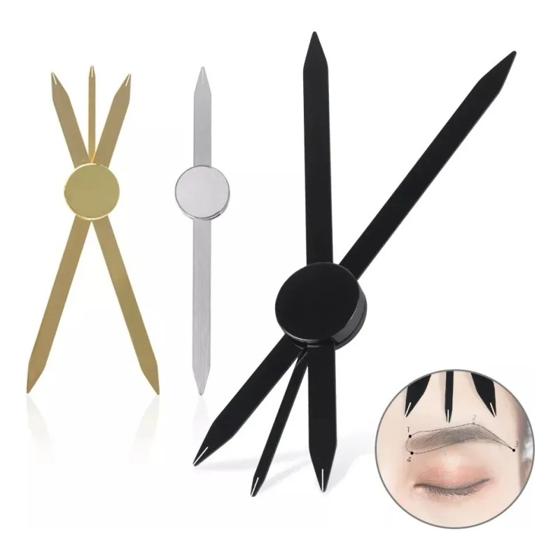 Regla Aurea Compas Giratorio Para Diseño Cejas
