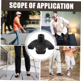VILLFUL Self-standing Cane Foot Pad Replacement Prong Cane Tip Protector for Walking Pole