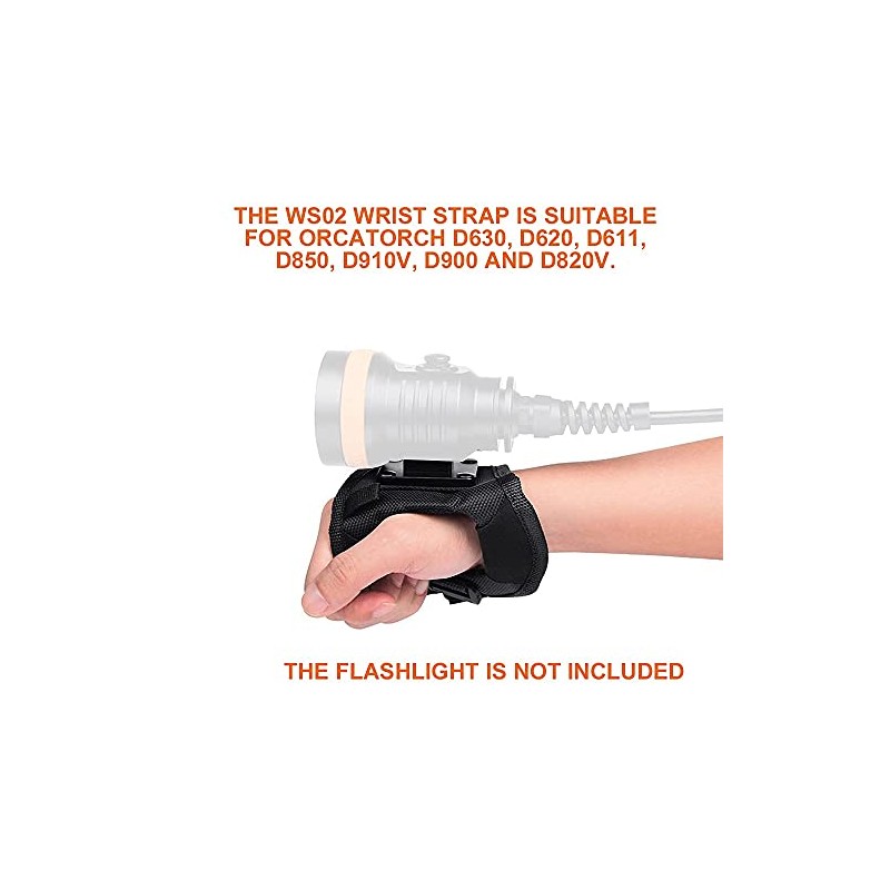 ORCATORCH WS02 Diving Flashlight Wrist Mount Glove Hands Free Dive
