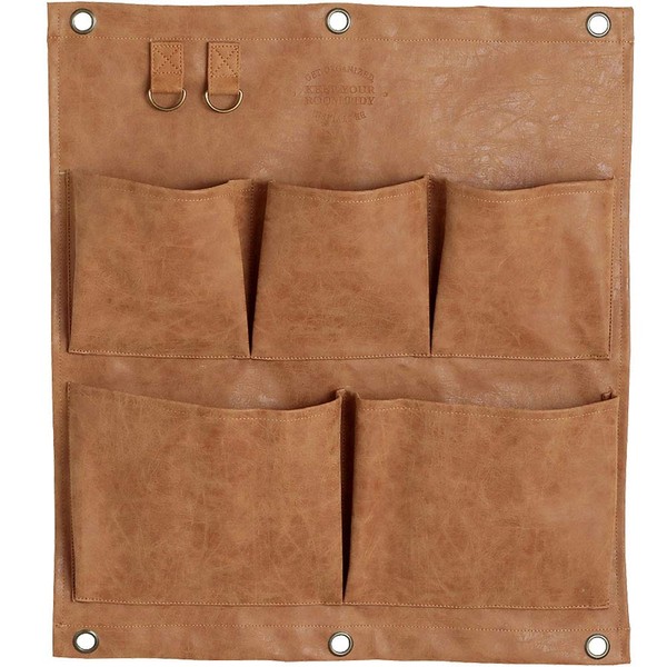 ワイエムワールド 48-019 Wall Pocket Synthetic Leather 18.9 x 21.3 inches (48 x 54 cm), Camel