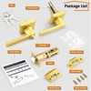 Probrico Entry Door Levers Gold with Different Keys, Heavy Duty