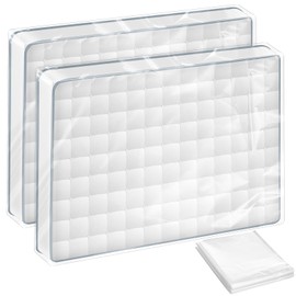 Mattress Cover for Moving, 2 Plastic Mattress Protectors Waterproof Mattress Bags Reusable Mattress Covers 240 X 180 X 35cm Mattress Bags for Storage