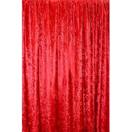 luvfabrics Panne Velvet RED Crush Velour Curtain Drape Panel Back Drop Made in The USA (96"x60")