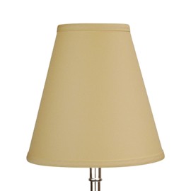 5" Top Diameter x 10" Bottom Diameter x 10" Slant Height Fabric Round Lampshade Spider Attachment (Linen Khaki)