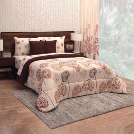 Colchas El Elefantito Edredon King Size Con Juego De Sabanas Beige Cafe Mali