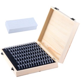 100 Pieces Coin Holders, Wooden Coin Collecting Box with Round Coin Capsules, Plastic Coin Case Organizer Coin Collection Box for Coin Collectors, 18mm/20mm/23mm/25mm/27mm/30mm