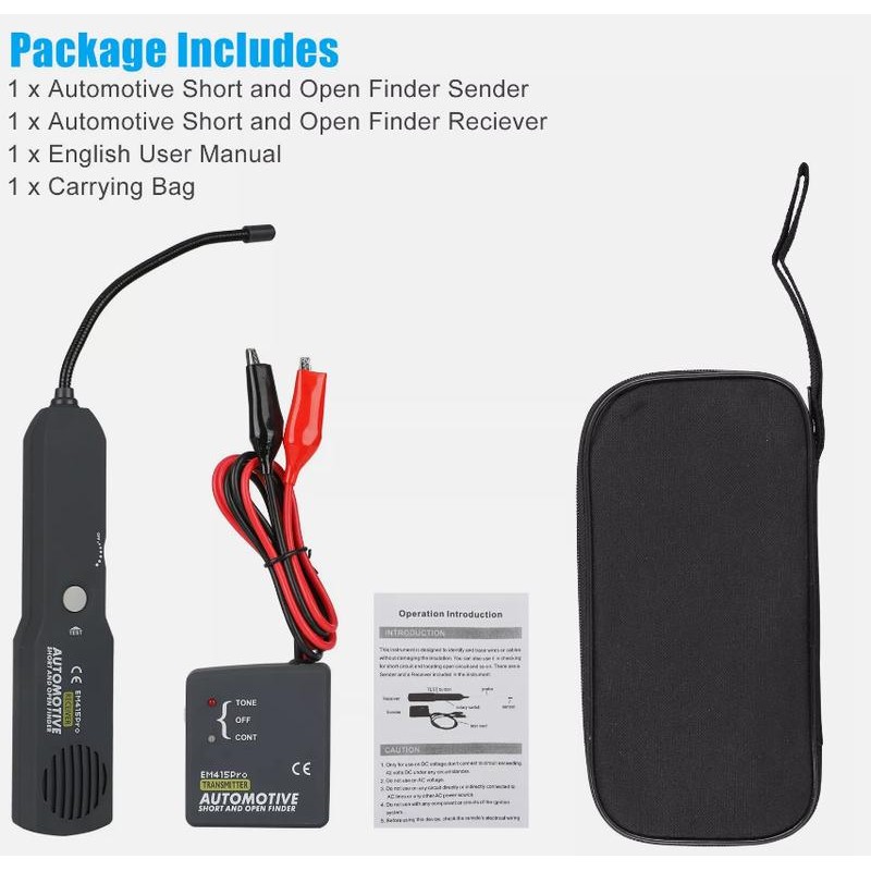 Automotive Circuit Tester, Tracer Wire Short Circuit Finder DC 6-42V