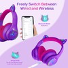 LOBKIN Bluetooth 5.3 Kids Headphones with Case - RGB LED