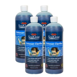 SeaKlear Chitosan Clarifier for Pools | 1 qt Bottle | 4 Pack