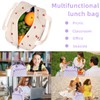 LEDAOU Insulated Lunch Box Corduroy Lunch Tote Bags Leakproof Cooler